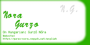 nora gurzo business card