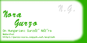 nora gurzo business card